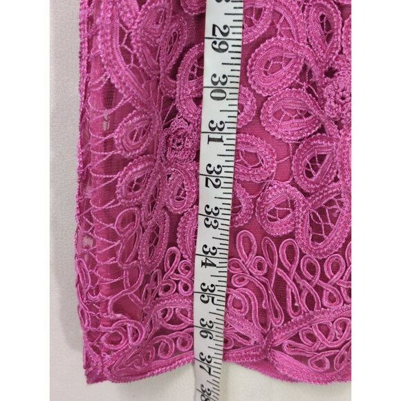 Sue Wong Nocturne Cocktail Sheath Dress Womens 4 Pink Embroidered Sleeveless - Picture 11 of 11